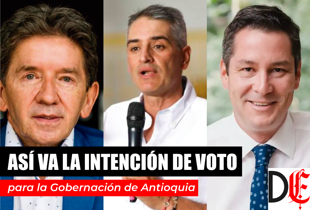 Así va la intención de voto para la Gobernación de Antioquia