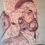 Sabotean mural de Abelardo De La Espriella que realizaba un artesano en Bolívar