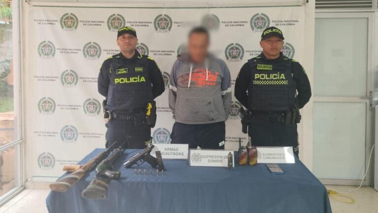 Capturan en Medellín a alias “Gomelo”, señalado de homicidio y con arsenal en su poder
