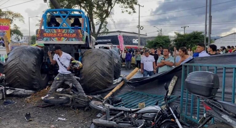 Monster Truck fuera de control deja tres muertos y 38 heridos durante exhibición en Popayán